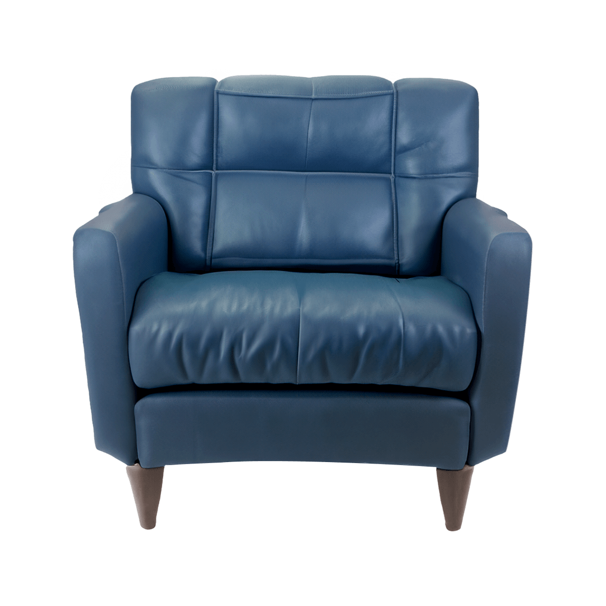 Cammi Blue Leather Armchair