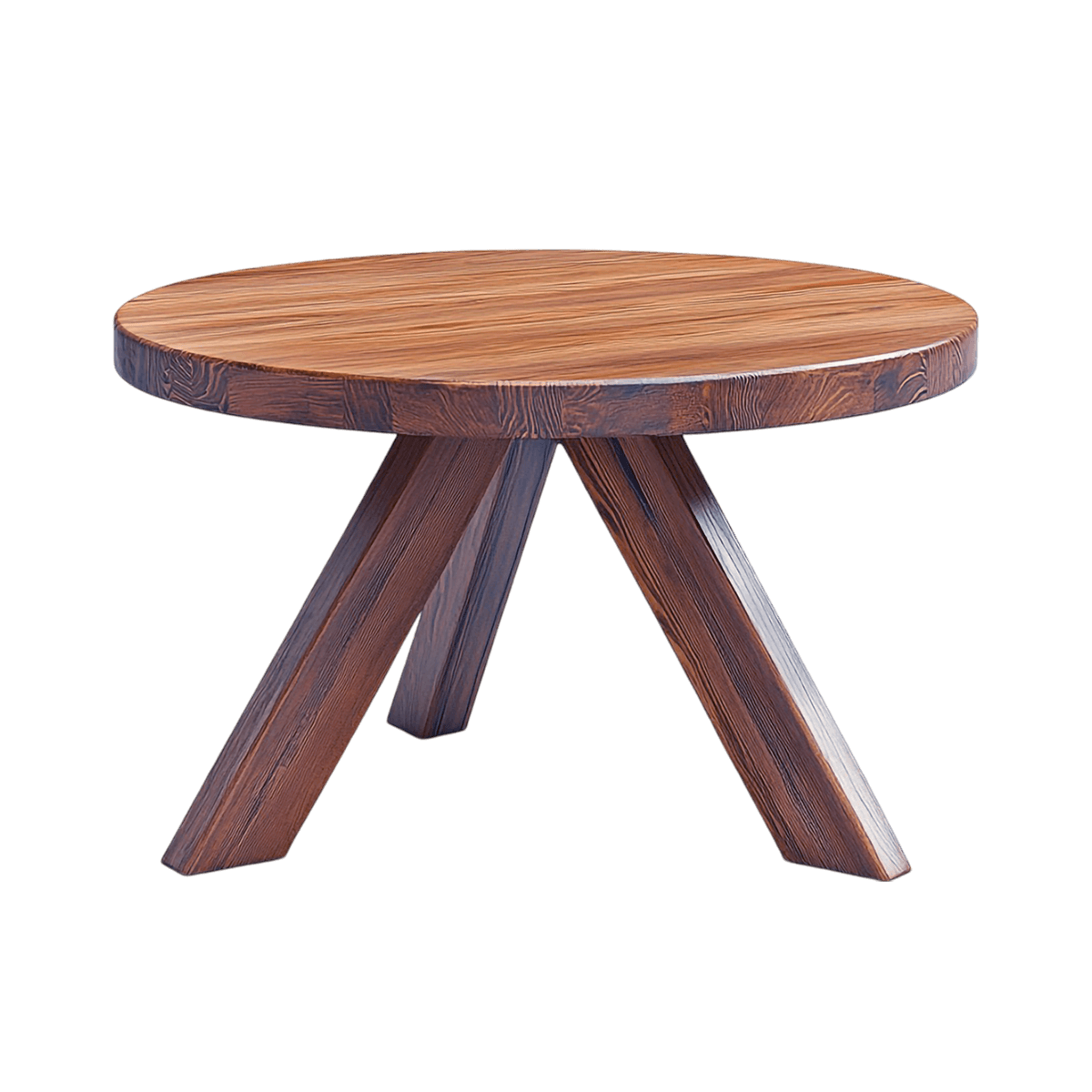 Rustic wooden coffee table